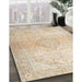 Traditional Deep Peach Orange Persian Rug in Family Room, tr4142