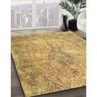 Traditional Saffron Yellow Persian Rug, tr4143