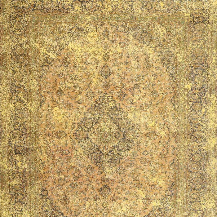 Traditional Saffron Yellow Persian Rug, tr4143