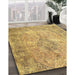 Machine Washable Traditional Saffron Yellow Rug in a Family Room, wshtr4143