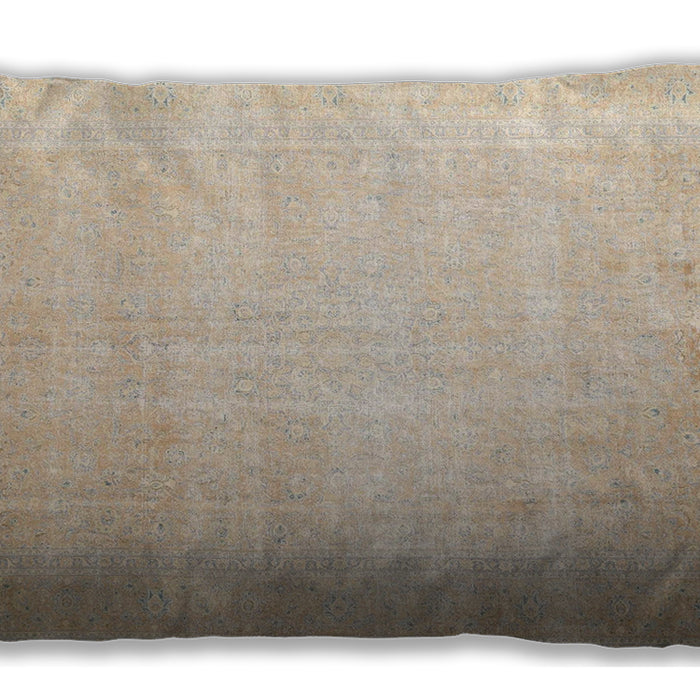 Traditional Classic Rectangular Deep Peach Orange Lumbar Throw Pillow, 13 inch by 19 inch, lbtr4144