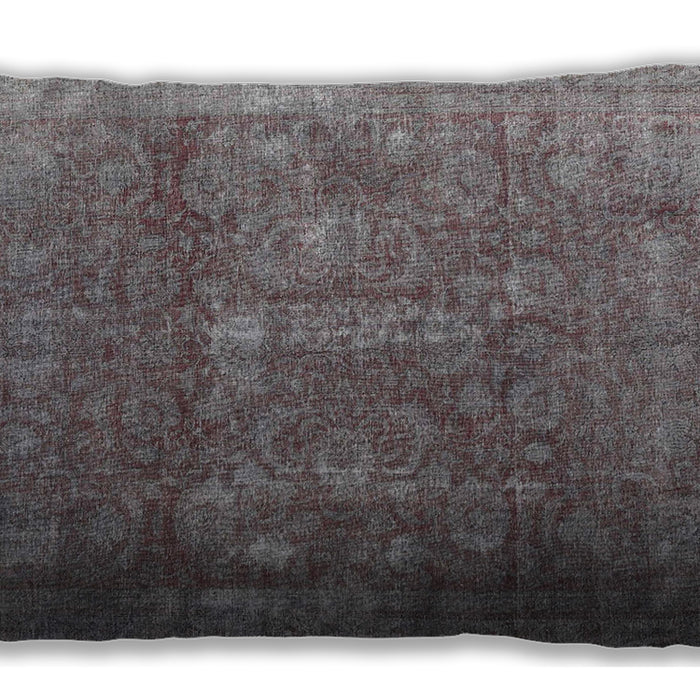Traditional Classic Rectangular Gunmetal Gray Lumbar Throw Pillow, 13 inch by 19 inch, lbtr4145