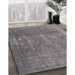 Machine Washable Traditional Gunmetal Gray Rug in a Family Room, wshtr4145