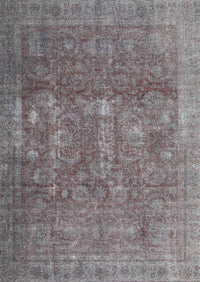 Machine Washable Traditional Gunmetal Gray Rug, wshtr4145