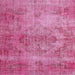 Square Traditional Hot Pink Persian Rug, tr4146