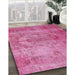 Machine Washable Traditional HotPink Rug in a Family Room, wshtr4146
