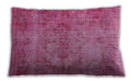 Traditional Classic Rectangular Hot Pink Lumbar Throw Pillow, 13 inch by 19 inch, lbtr4146