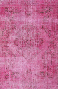 Machine Washable Traditional HotPink Rug, wshtr4146