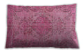 Traditional Classic Rectangular Hot Pink Lumbar Throw Pillow, 13 inch by 19 inch, lbtr4147