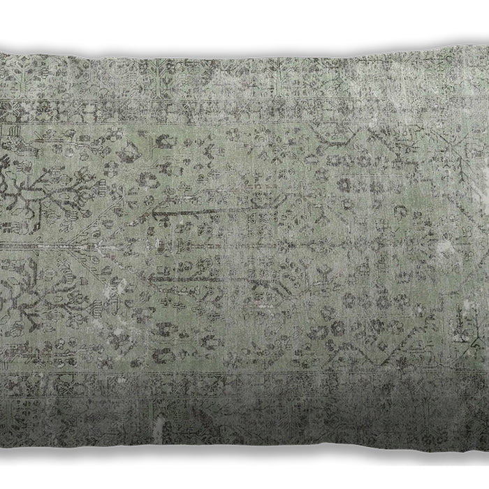 Traditional Classic Rectangular Pale Silver Gray Lumbar Throw Pillow, 13 inch by 19 inch, lbtr4149