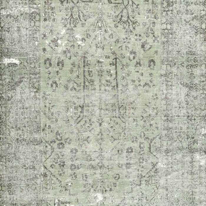 Machine Washable Traditional Pale Silver Gray Rug, wshtr4149