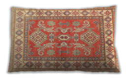 Traditional Classic Rectangular Red Lumbar Throw Pillow, 13 inch by 19 inch, lbtr414