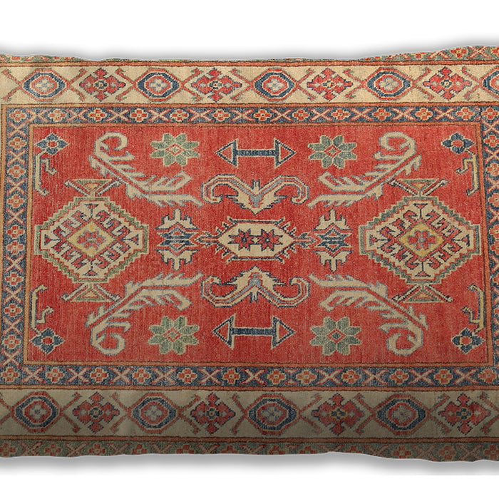 Traditional Classic Rectangular Red Lumbar Throw Pillow, 13 inch by 19 inch, lbtr414