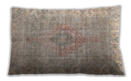 Traditional Classic Rectangular Camel Brown Lumbar Throw Pillow, 13 inch by 19 inch, lbtr4152