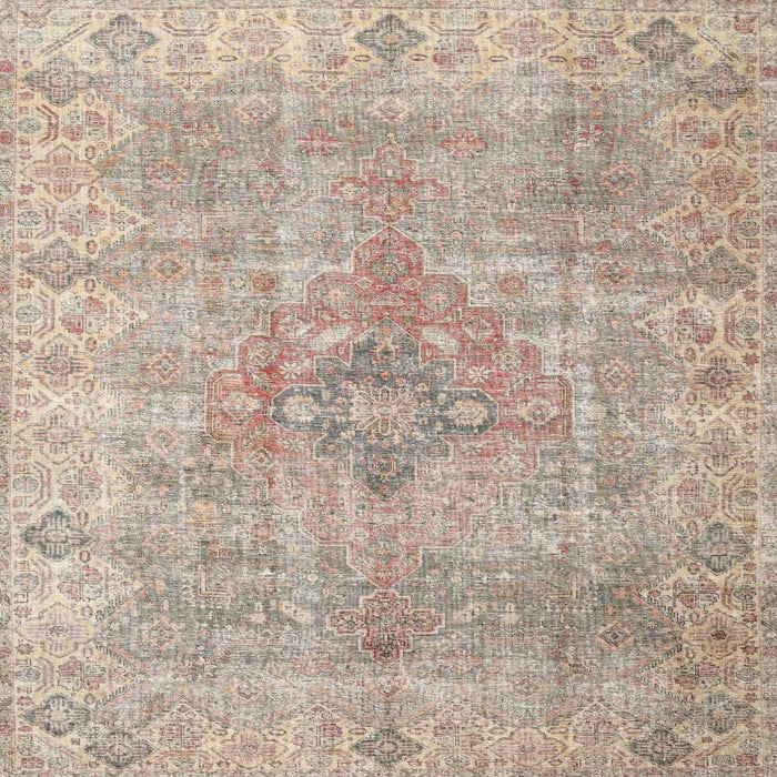Square Traditional Camel Brown Persian Rug, tr4152