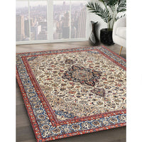 Traditional Chestnut Brown Medallion Rug, tr4153