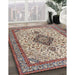 Traditional Chestnut Brown Medallion Rug in Family Room, tr4153