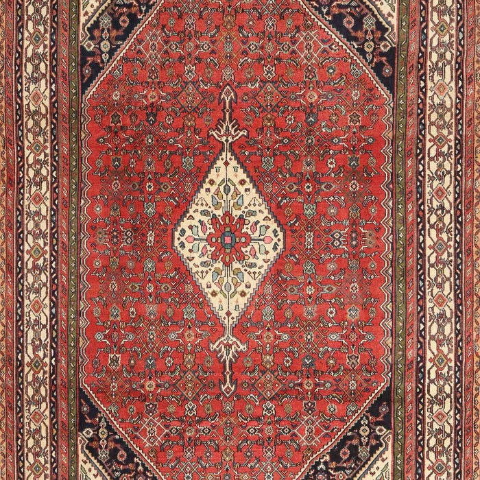 Traditional Orange Salmon Pink Medallion Rug, tr4154