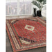 Machine Washable Traditional Orange Salmon Pink Rug in a Family Room, wshtr4154