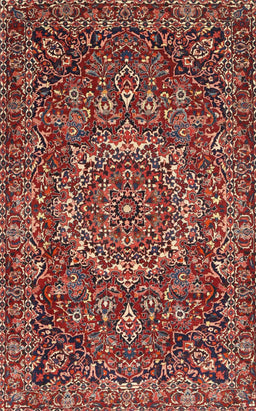 Machine Washable Traditional Orange Salmon Pink Rug, wshtr4155