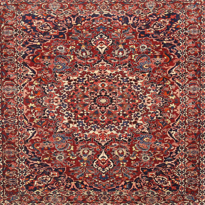 Round Machine Washable Traditional Orange Salmon Pink Rug, wshtr4155