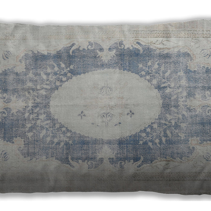 Traditional Classic Rectangular Dark Gray Lumbar Throw Pillow, 13 inch by 19 inch, lbtr4156