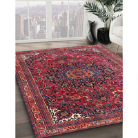 Traditional Raspberry Purple Medallion Rug, tr4158