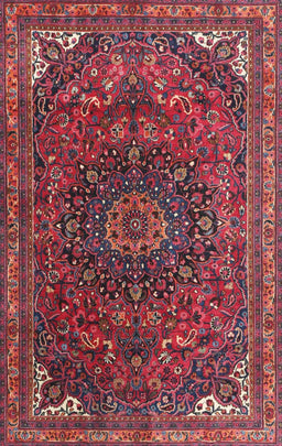 Machine Washable Traditional Raspberry Purple Rug, wshtr4158