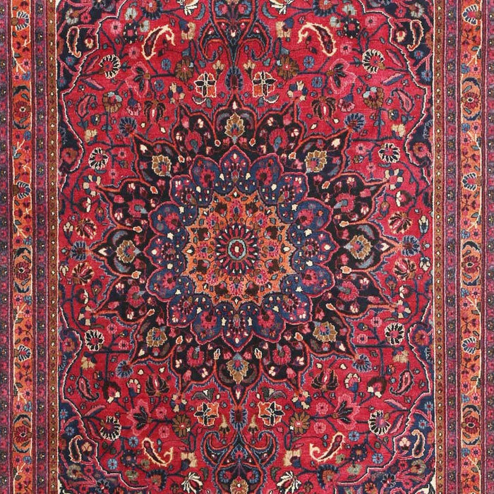 Machine Washable Traditional Raspberry Purple Rug, wshtr4158