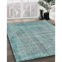 Traditional Cadet Blue Green Persian Rug, tr4161