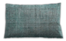 Traditional Classic Rectangular Cadet Blue Green Lumbar Throw Pillow, 13 inch by 19 inch, lbtr4161