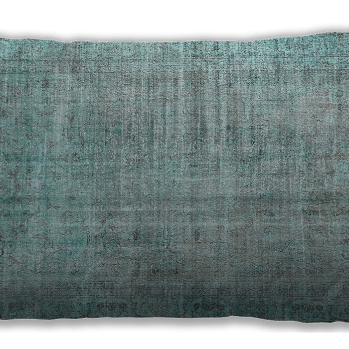 Traditional Classic Rectangular Cadet Blue Green Lumbar Throw Pillow, 13 inch by 19 inch, lbtr4161