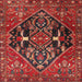 Square Traditional Cherry Red Medallion Rug, tr4165