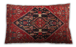 Traditional Classic Rectangular Cherry Red Lumbar Throw Pillow, 13 inch by 19 inch, lbtr4165