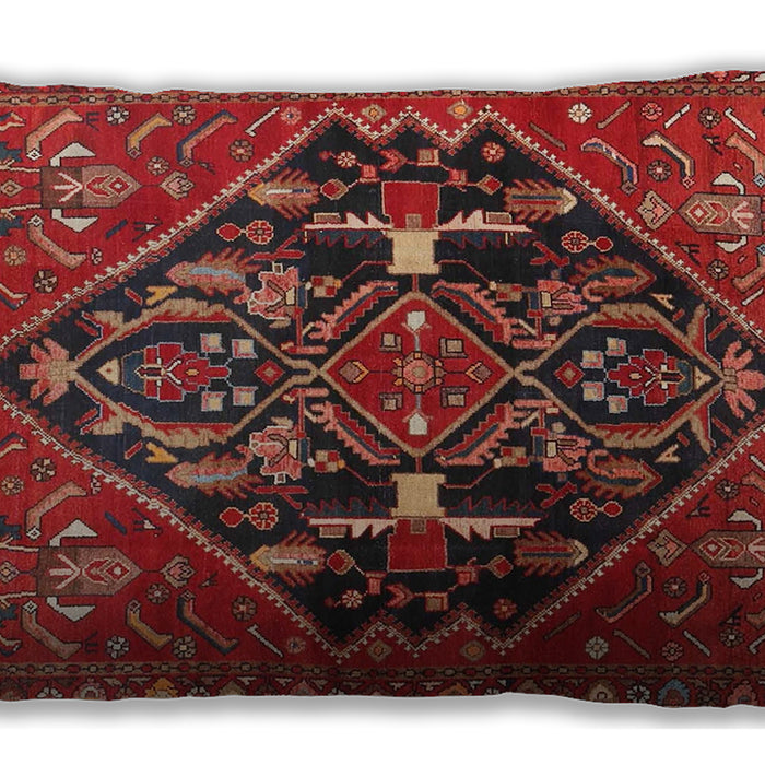 Traditional Classic Rectangular Cherry Red Lumbar Throw Pillow, 13 inch by 19 inch, lbtr4165