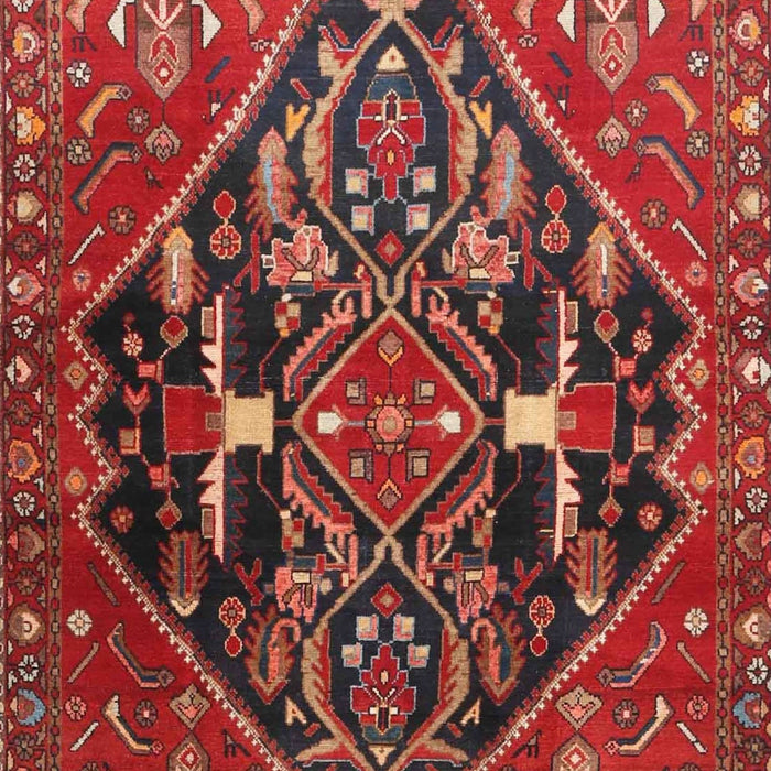 Traditional Cherry Red Medallion Rug, tr4165