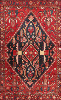 Machine Washable Traditional Cherry Red Rug, wshtr4165