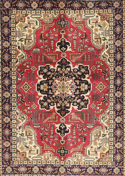 Machine Washable Traditional Saffron Red Rug, wshtr4166