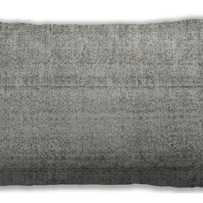 Traditional Classic Rectangular Pale Silver Gray Lumbar Throw Pillow, 13 inch by 19 inch, lbtr4167