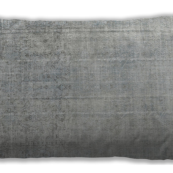 Traditional Classic Rectangular Silver Gray Lumbar Throw Pillow, 13 inch by 19 inch, lbtr4169