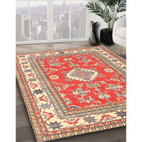 Traditional Brown Geometric Rug, tr416