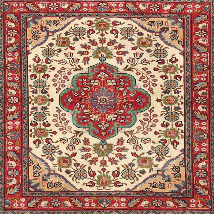 Square Traditional Red Medallion Rug, tr4172