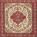 Square Traditional Red Medallion Rug, tr4172