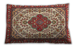 Traditional Classic Rectangular Red Lumbar Throw Pillow, 13 inch by 19 inch, lbtr4172