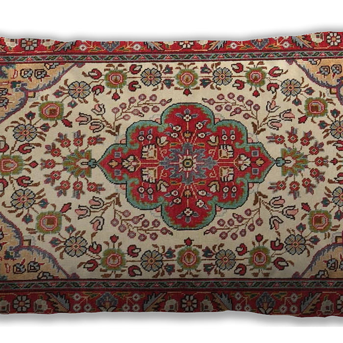 Traditional Classic Rectangular Red Lumbar Throw Pillow, 13 inch by 19 inch, lbtr4172