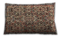 Traditional Classic Rectangular Red Brown Lumbar Throw Pillow, 13 inch by 19 inch, lbtr4174