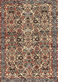 Machine Washable Traditional Red Brown Rug, wshtr4174