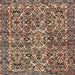 Round Machine Washable Traditional Red Brown Rug, wshtr4174