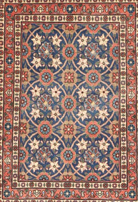 Machine Washable Traditional Chestnut Brown Rug, wshtr4175