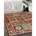 Machine Washable Traditional Saffron Red Rug in a Family Room, wshtr4177